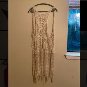 Mossimo long crochet vest